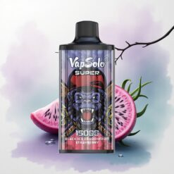 Vapsolo Super 15000 Puffs Fekete Jég Sárkánygyümölcs Eper 850mAh 40ml 20mg nikotin