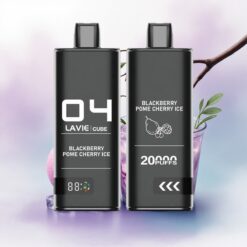 Lavie Cube 20000 Puffs Fekete Málna Gránátalma Jég 2% nikotin 600mAh
