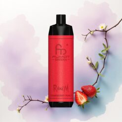 RandM Fumot Shisha 10000 Puffs Eper Puncs 18ml Mesh Tekercs 0.5% Nikotin