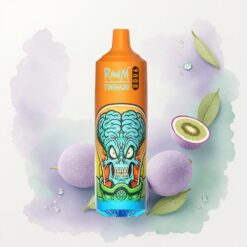 RandM Fumot Tornado 9000 Puffs Passiós Gyümölcs Guava 850 mAh Mesh Coil RGB Kijelző