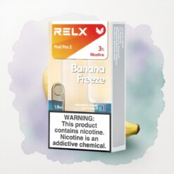 Relx Pod Pro 2 Vape Device Banana Fagyasztás 30mg/ml nikotin, 1.9ml, 3 feszültségmód